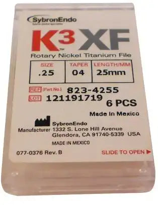 SybronEndo - K3 XF File .25/.04 25mm 6/Pk