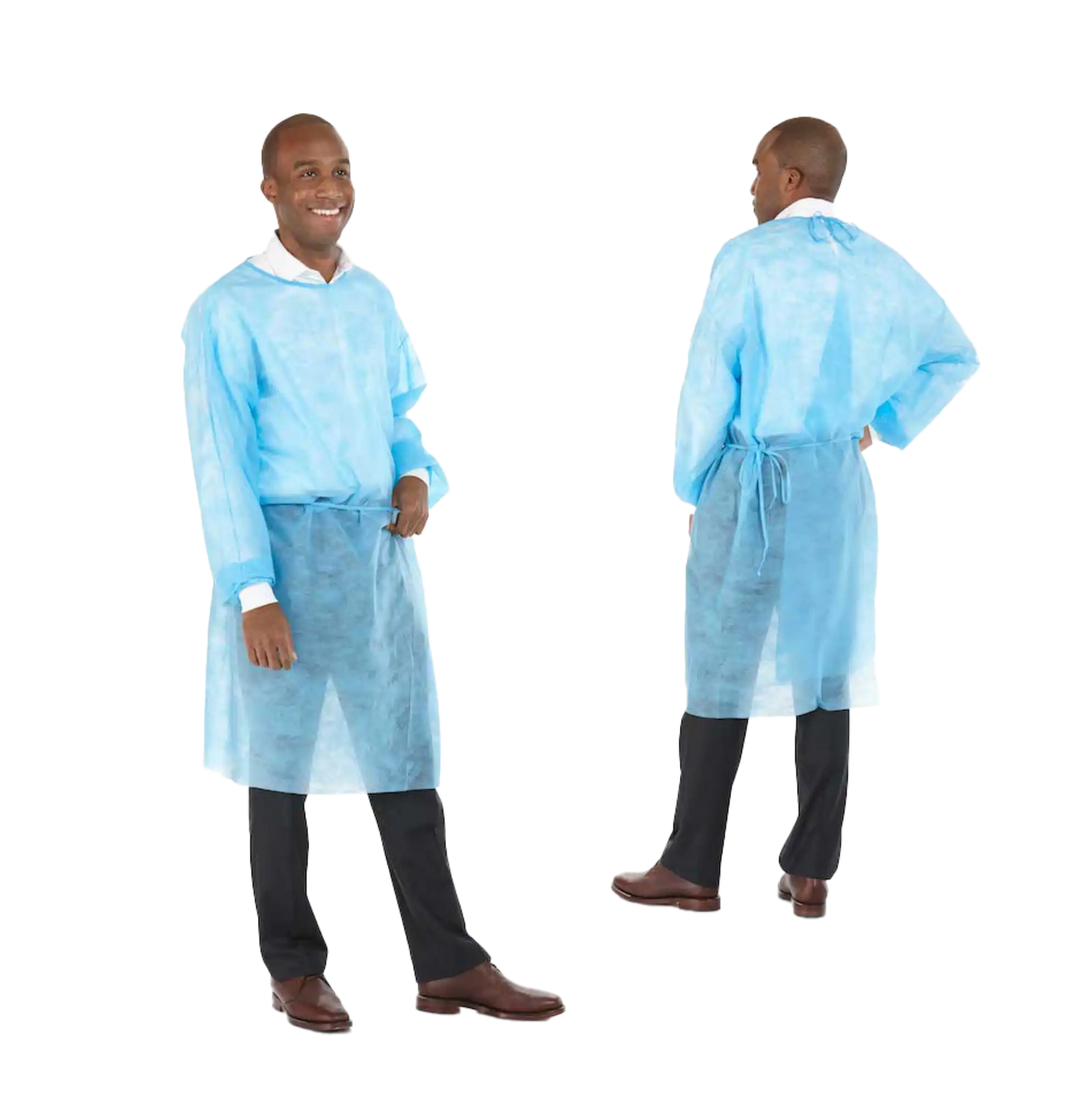 Medicom - SafeWear Form-Fit Isolation Gown Blue Regular 12/Pk