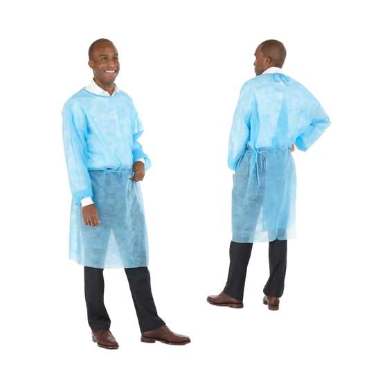 Medicom - SafeWear Form-Fit Isolation Gown Blue Regular 12/Pk