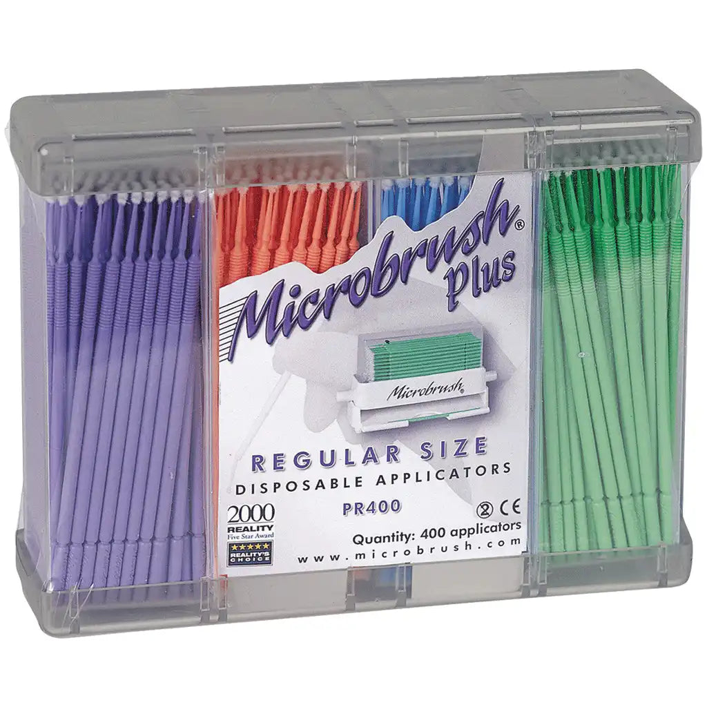 Microbrush Plus Refill Regular Peach 100/Pk
