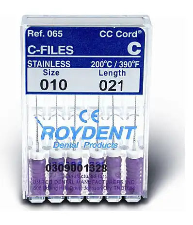K-Type Files 21mm #10 6/Pk