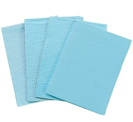 Tidi - Bib 13''x18'' 2+1 Ply 500/Cs Blue