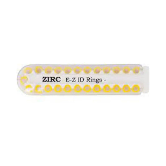 Zirc - EZ-ID Instrument Rings Large Yellow 25/Pk