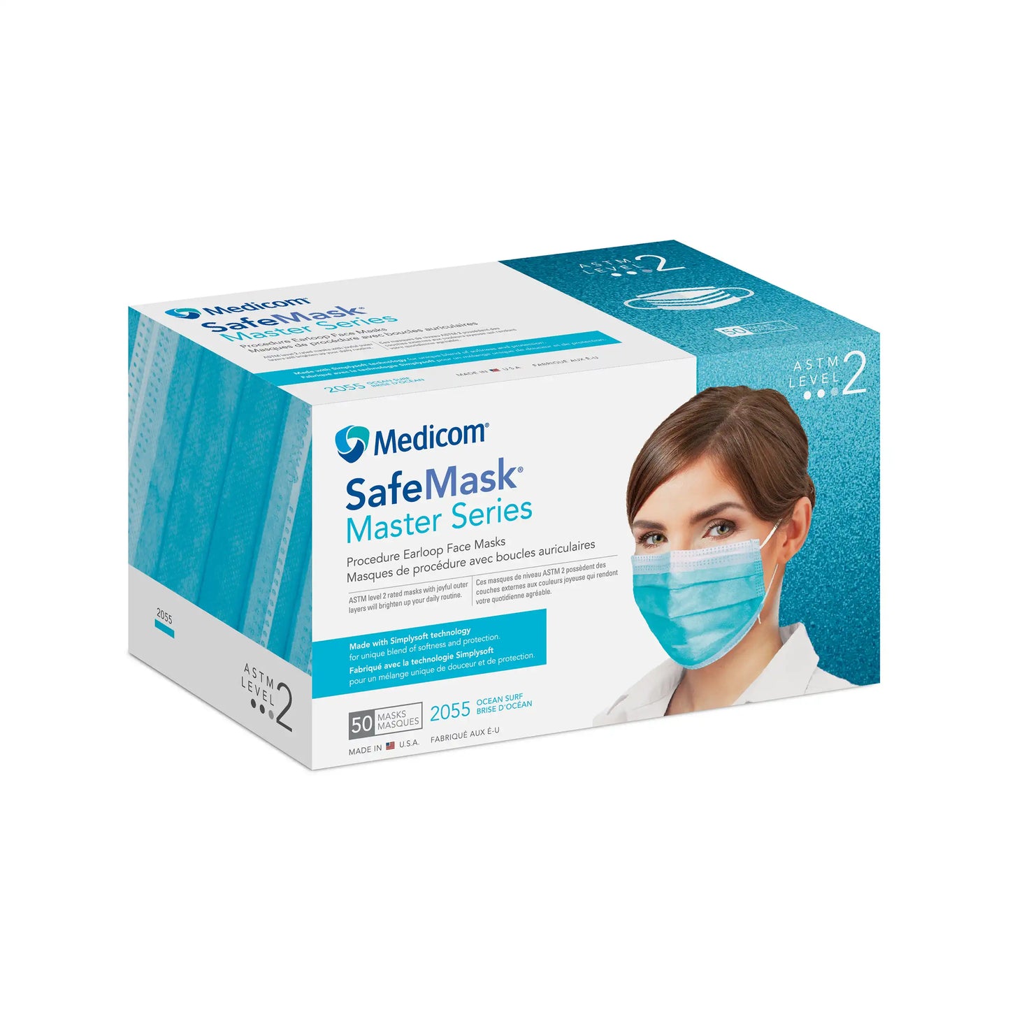 Medicom - Safe Mask Master Series Level 2 Ocean Surf 50/Box