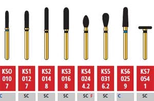 Coltene - Alpen Ks Shapes 5Pk, Coarse Grit Green
