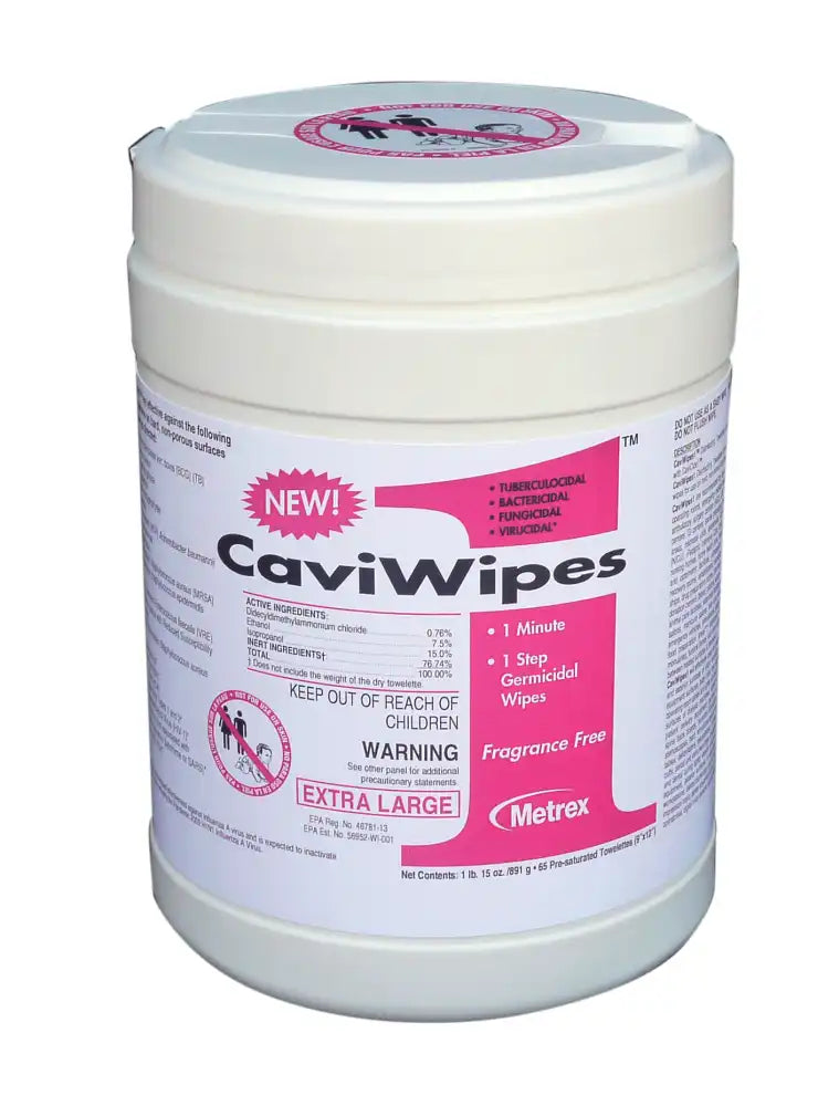 CaviWipes 1 Disinfectant Towelette X-Large 65/Can