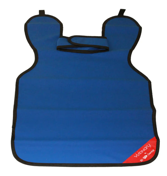 3D - Lead Apron Adult W/Collar Blue
