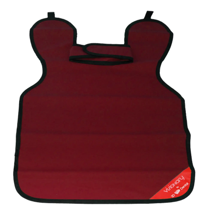 3D - Lead Apron Adult w/ Collar Dark Red