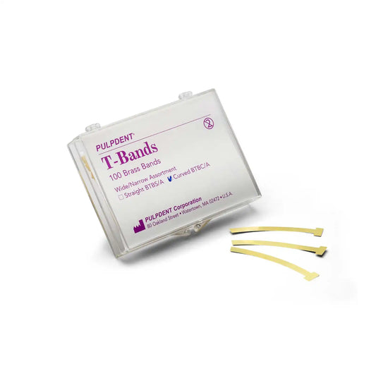 Bands, ?T? Type Brass  .002?/.05Mm Thick (Box Of 100) Assorted