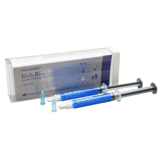 Etch-Rite Twin Pack: 2 x 3 mL syringes + 25 applicator tips