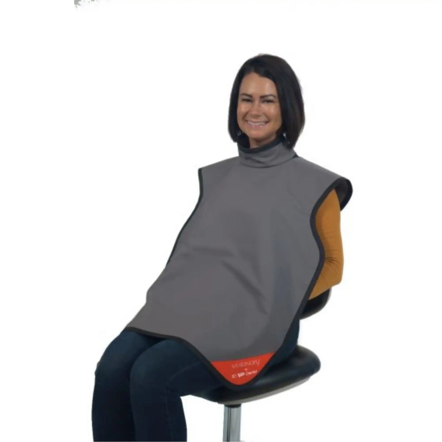 3D - Lead Free Apron Adult W/Collar Blue