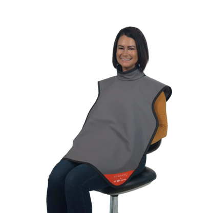 3D - Lead Free Apron Adult W/Collar Grey
