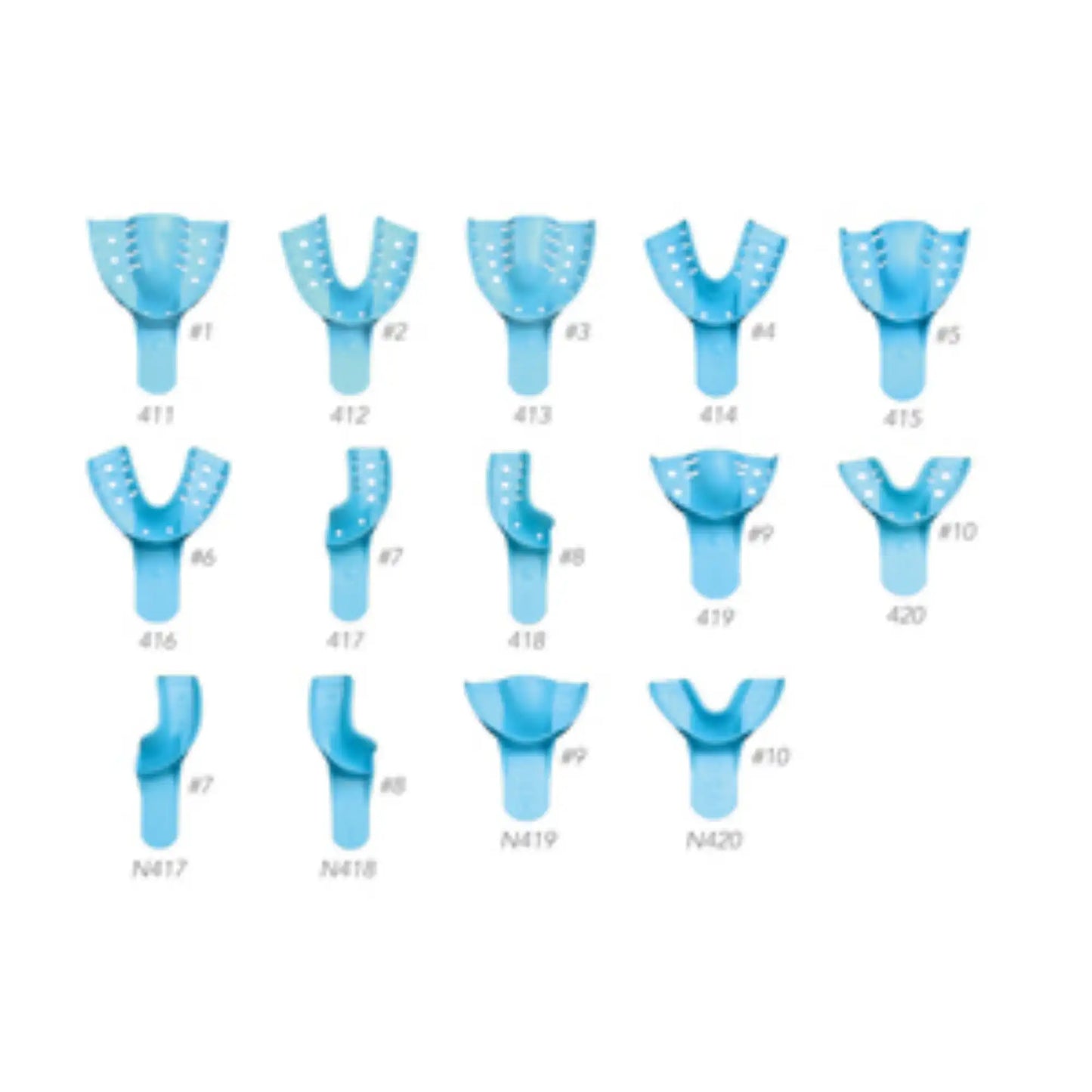 Defend - Disp Impression Tray #8 Quadrant Ur/Ll Solid 12Pk