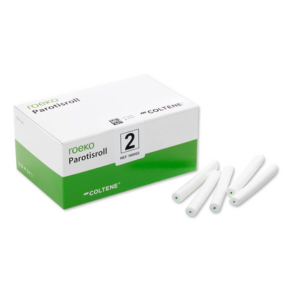 Coltene - Roeko Parotisroll #2 (.375" x 3.125"; 10 mm dia x 80mm) Non-Sterile cotton