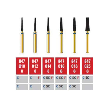Coltene - Alpen Flat End Taper 5Pk, Super Coarse Grit Black