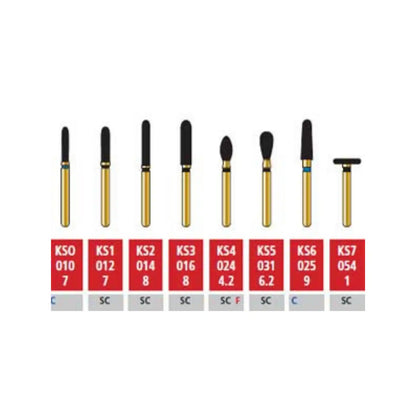 Coltene - Alpen Ks Shapes 5Pk, Super Coarse Grit Black