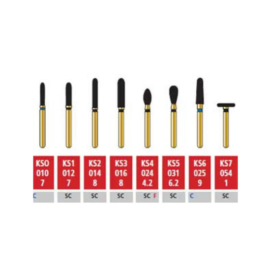 Coltene - Alpen Ks Shapes 5Pk, Super Coarse Grit Black