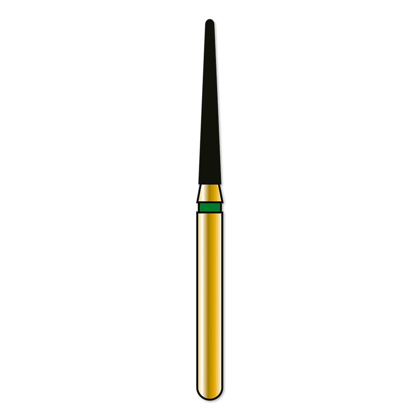 Coltene - Alpen Long Round End Taper 5Pk, Coarse Grit Green
