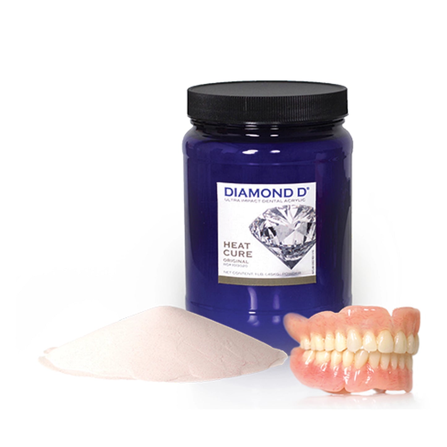 Keystone - Diamond D Ultra Impact Acrylic, Heat Cure, Original Shade (pink), 1 pound