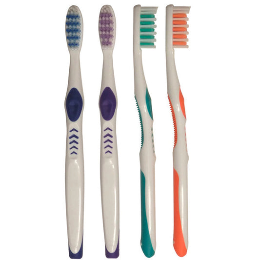 Oraline - Premium Plus-A Adult Toothbrush, 43 Tuft, 4 Assorted Colors 144/Cs
