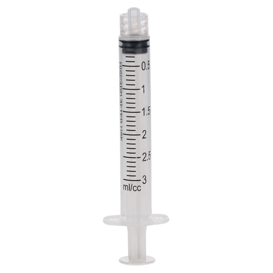Plasdent - 3Cc Luer Lock Syringes Plastic, Disposable, 100P/Bx