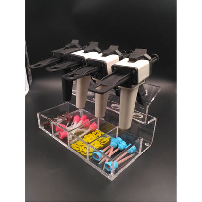 Plasdent - Clear Acrylic Impression Organizer, Holds 4 impression syringes with 4