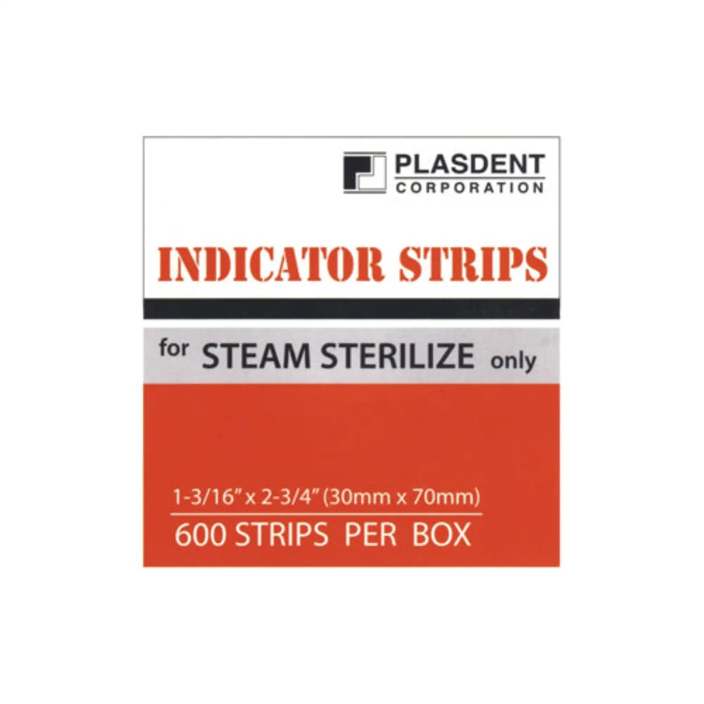 Plasdent - Indicator Strips (600Pcs/Bx) 1-3/16"X2-3/4", Steam
