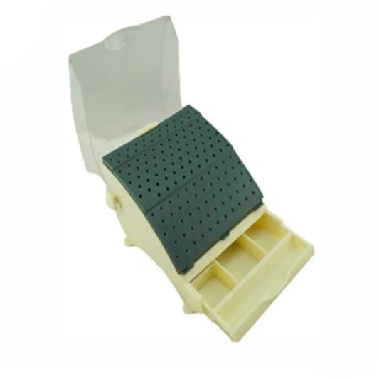 Plasdent - Large Bur Station W/Lid 87 Fg/Ra And 55Fg, Ivory