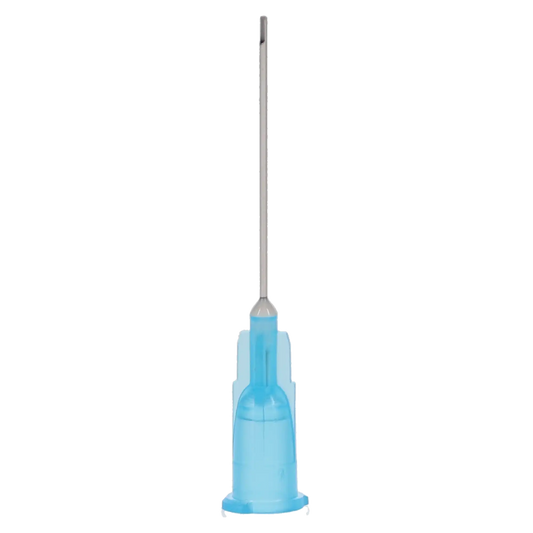 Plasdent - Monovac Irrigator Tips 23Ga, Blue, 100Pcs/Box Side Vented, Monoject Style