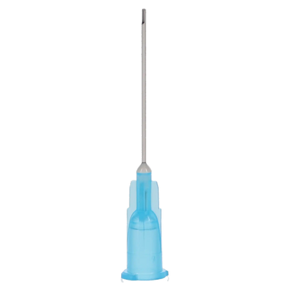 Plasdent - Monovac Irrigator Tips 23Ga, Blue, 100Pcs/Box Side Vented, Monoject Style