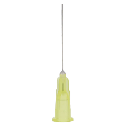Plasdent - Monovac 27ga Side Vented Irrigation Needle Tips, Yellow 100/Bx. Blunt, open