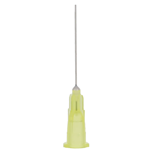 Plasdent - Monovac 27ga Side Vented Irrigation Needle Tips, Yellow 100/Bx. Blunt, open