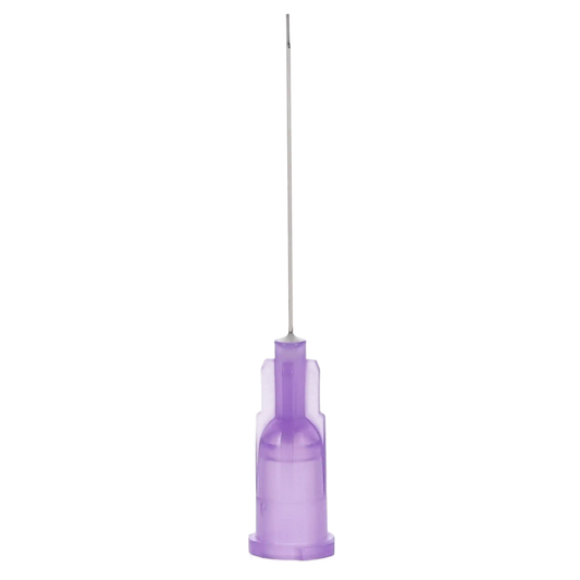 Plasdent - Monovac Irrigator Tips 30Ga, Purple, 100Pcs/Box Side Vented, Monoject Style