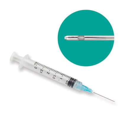 Plasdent - Pre-Tipped Irrigator Syringe 3Cc, 23Ga, 100Pcs/Box Close End, Max-I-Probe Style