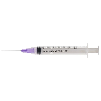 Plasdent - Pre-Tipped Irrigator Syringe 3Cc, 30Ga, 100Pcs/Box Side Vented, Monoject Style