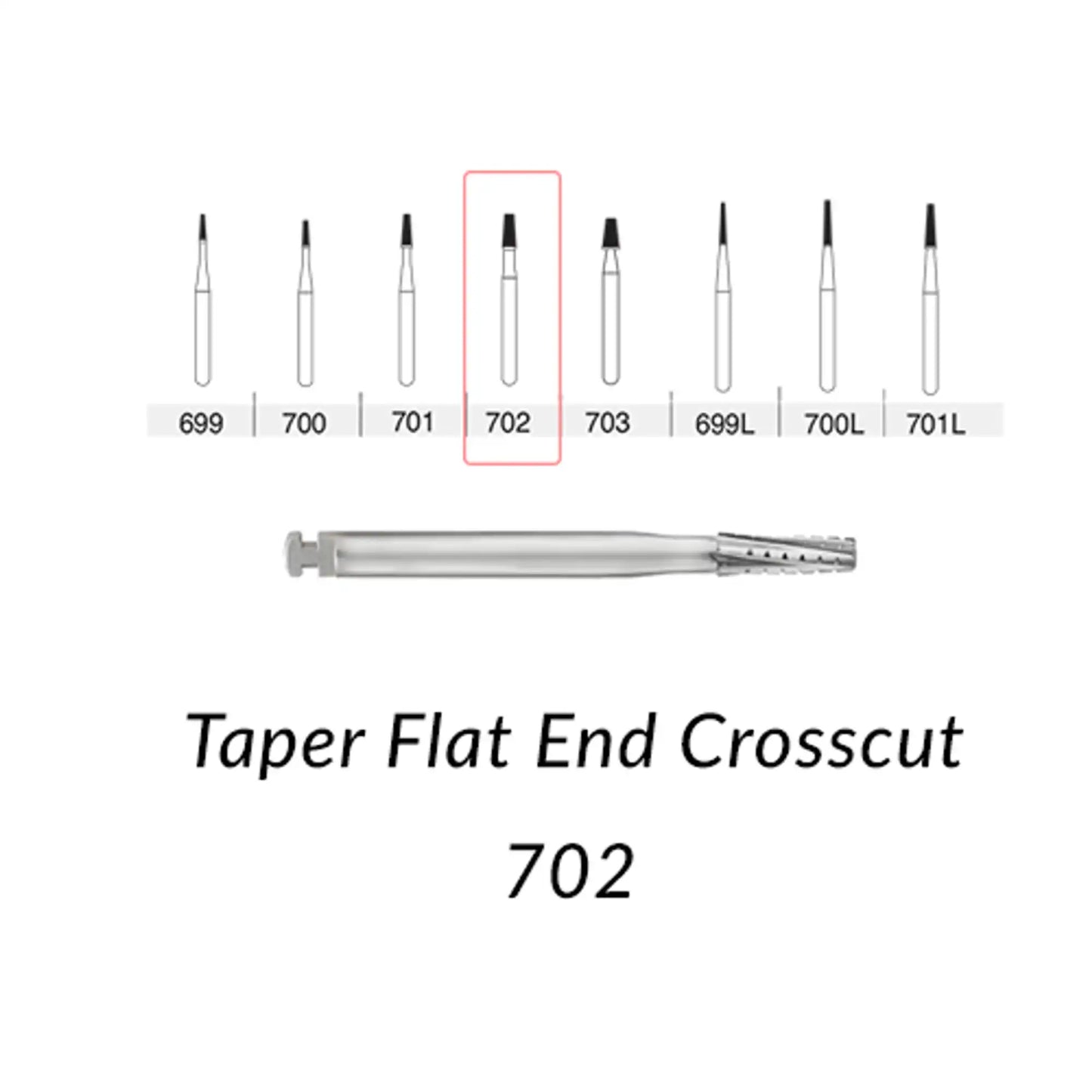 SS White - FG - Oral Surgery Shank 4 - 702  - 5/Pk - (30054)