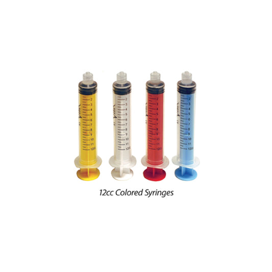 Vista - Colored Luer Lock Syringes 12cc White