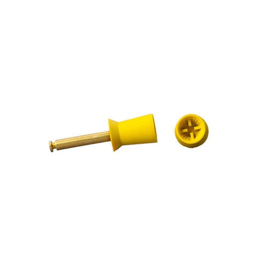 Densco Ribbed and Webbed, RA (Latch) Frm Yellow with Skirt Prophy Cup 144/Bx **Discontinued