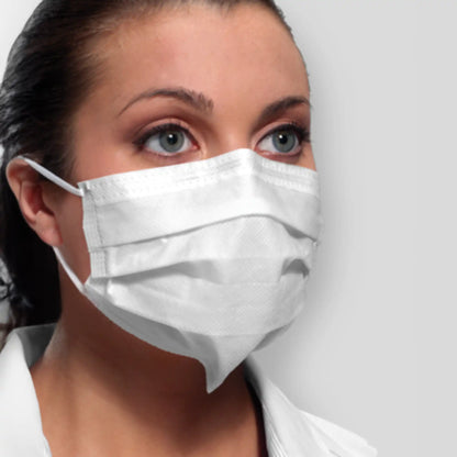 Crosstex - SecureFit Ultra Sensitive FogFree Earloop Masks 40/Box White - Level-3