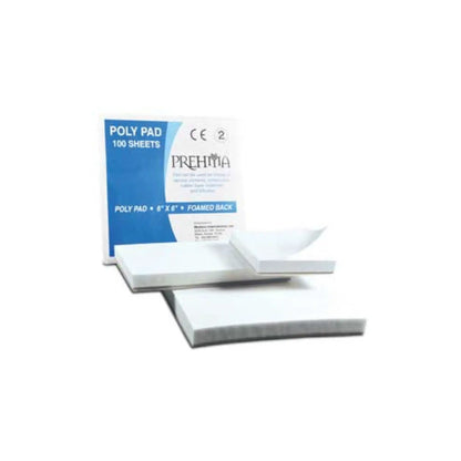 Keystone - Prehma Poly Mixing Pad, 3" x 6" (8cm x 15cm), White, Extra heavy with a high