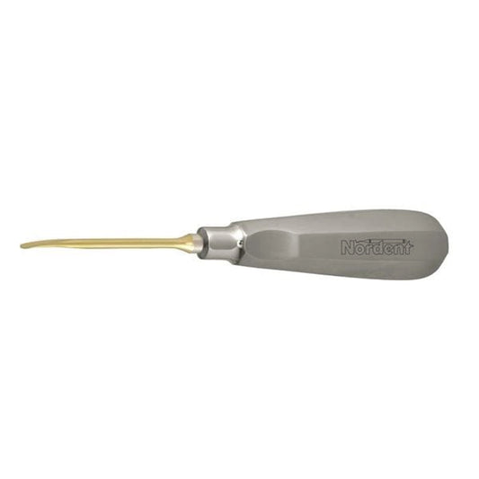 Nordent - 3 mm Curved, Titanium Nitride Coated Luxating Elevator with Stainless