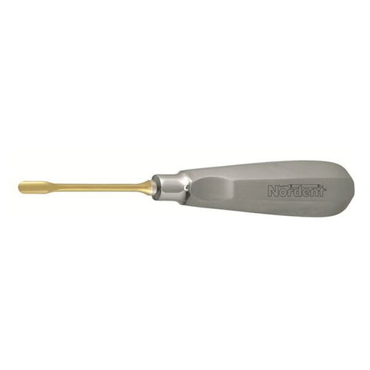 Nordent - 5 mm Straight, Titanium Nitride Coated Luxating Elevator with Stainless