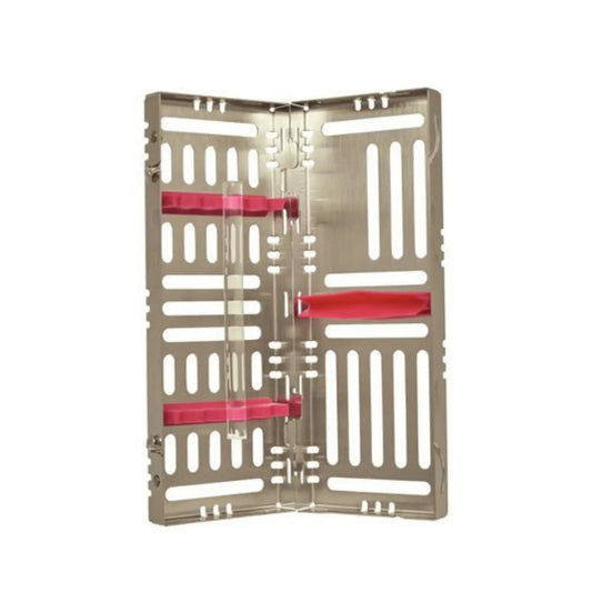 Nordent - Sterilization Cassette, Stainless Steel, Easy-open, Side Spring Latches