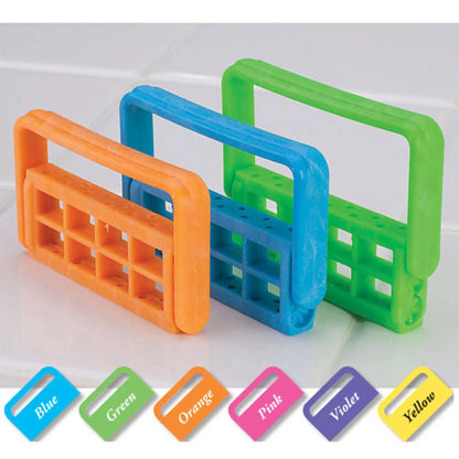 Plasdent - Bur Caddy - Neon Yellow 1/Pk. Adjustable Bur Caddy. Designed to hold