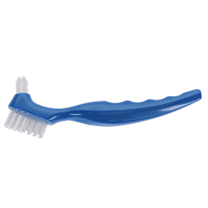 Plasdent - CareBrush Blue Angled Standard Denture Brushes With Ergonomic Handle, Pack