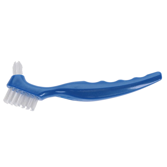 Plasdent - CareBrush Blue Angled Standard Denture Brushes With Ergonomic Handle, Pack