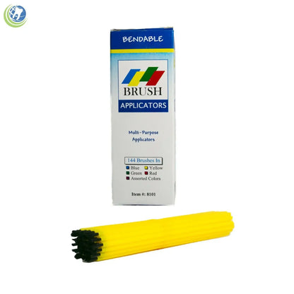 Plasdent - Disposable Brush Applicators, Yellow, Box of 144