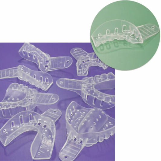Plasdent - Excellent Crystal Impression Trays - #8 Upper Left/Lower Right - Perforated