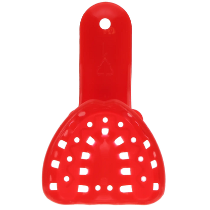 Plasdent - Excellent-Colors Ortho Impression Trays - Perforated #1 Pedo Small Upper Red