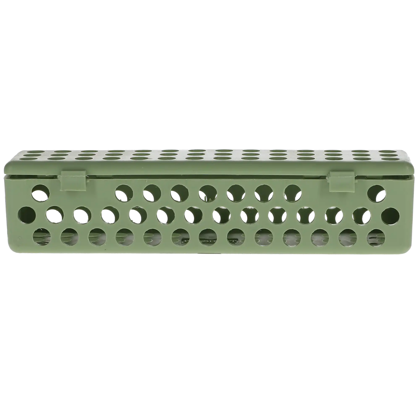 Plasdent - Instrument Steri Container - Green, 8" x 1-3/4" x 1-34", with Snap